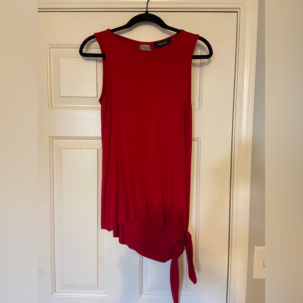 Karen Kane Red Side Tie Tunic